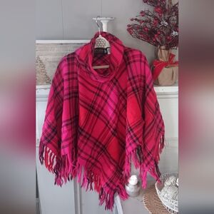 Vintage 70's Arola 100% Wool Multicolor Shawl Turtleneck Size Small/Medium 🎄